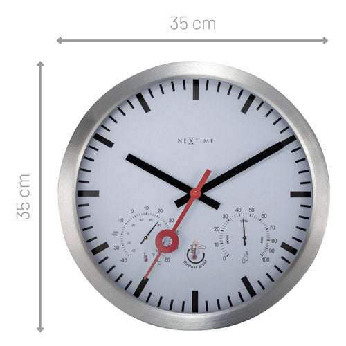 NeXtime Clematis Outdoor Wall Clock 35cm (White)