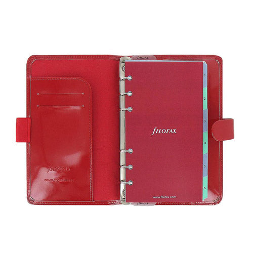 Filofax Patent Personal Compact Organiser (Red)