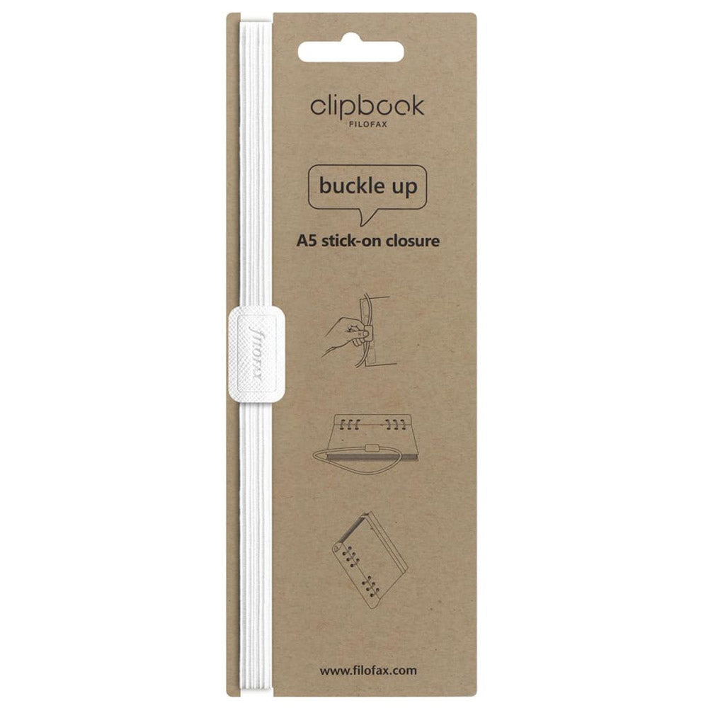 Filofax Monochromo Elastic Clipbook (White)