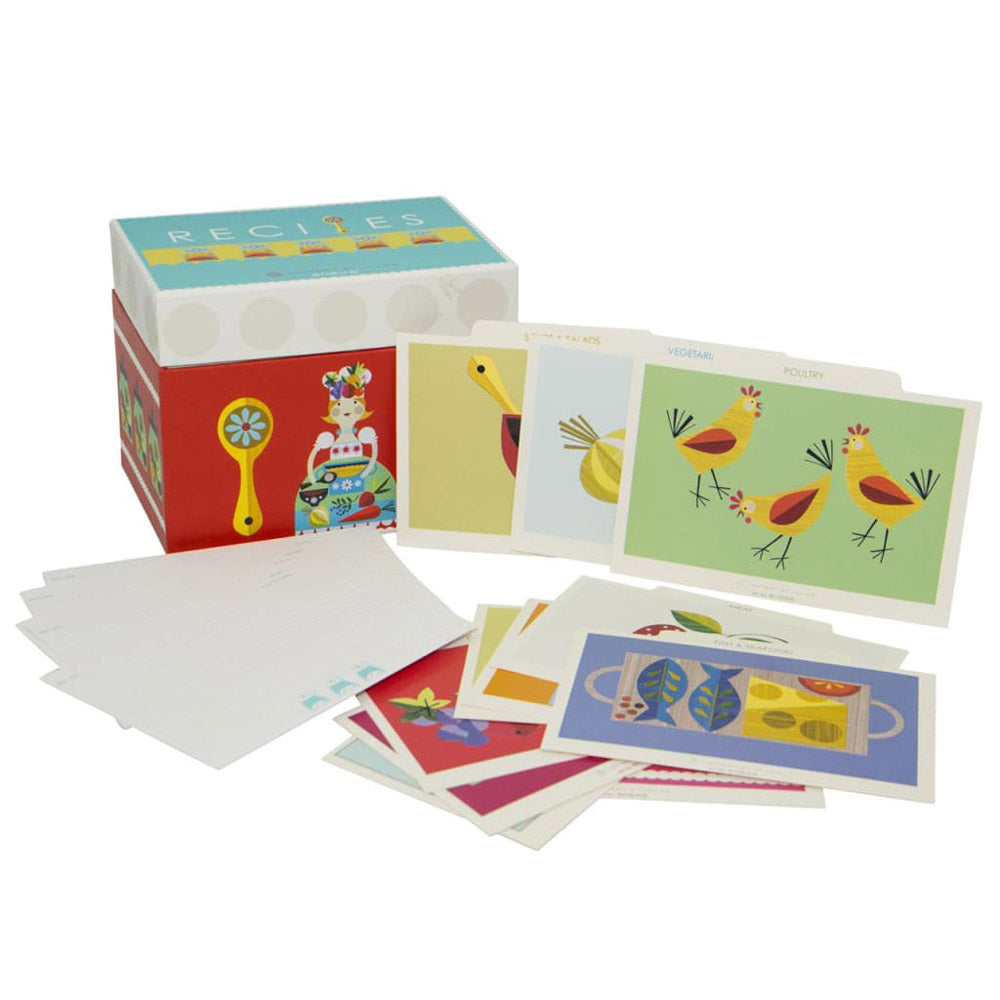 Lantern Studios Ellen G Recipe Box with Cards