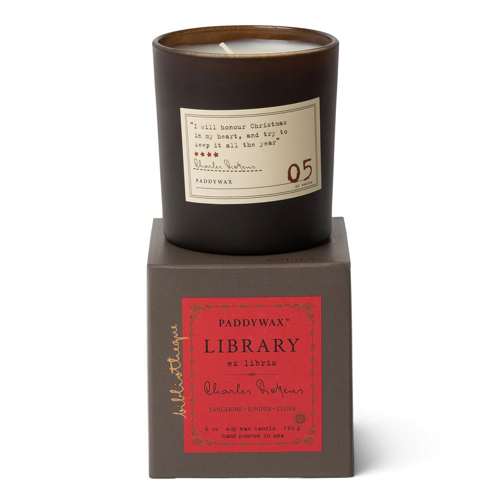 Candela in scatola della libreria Paddywax 6oz