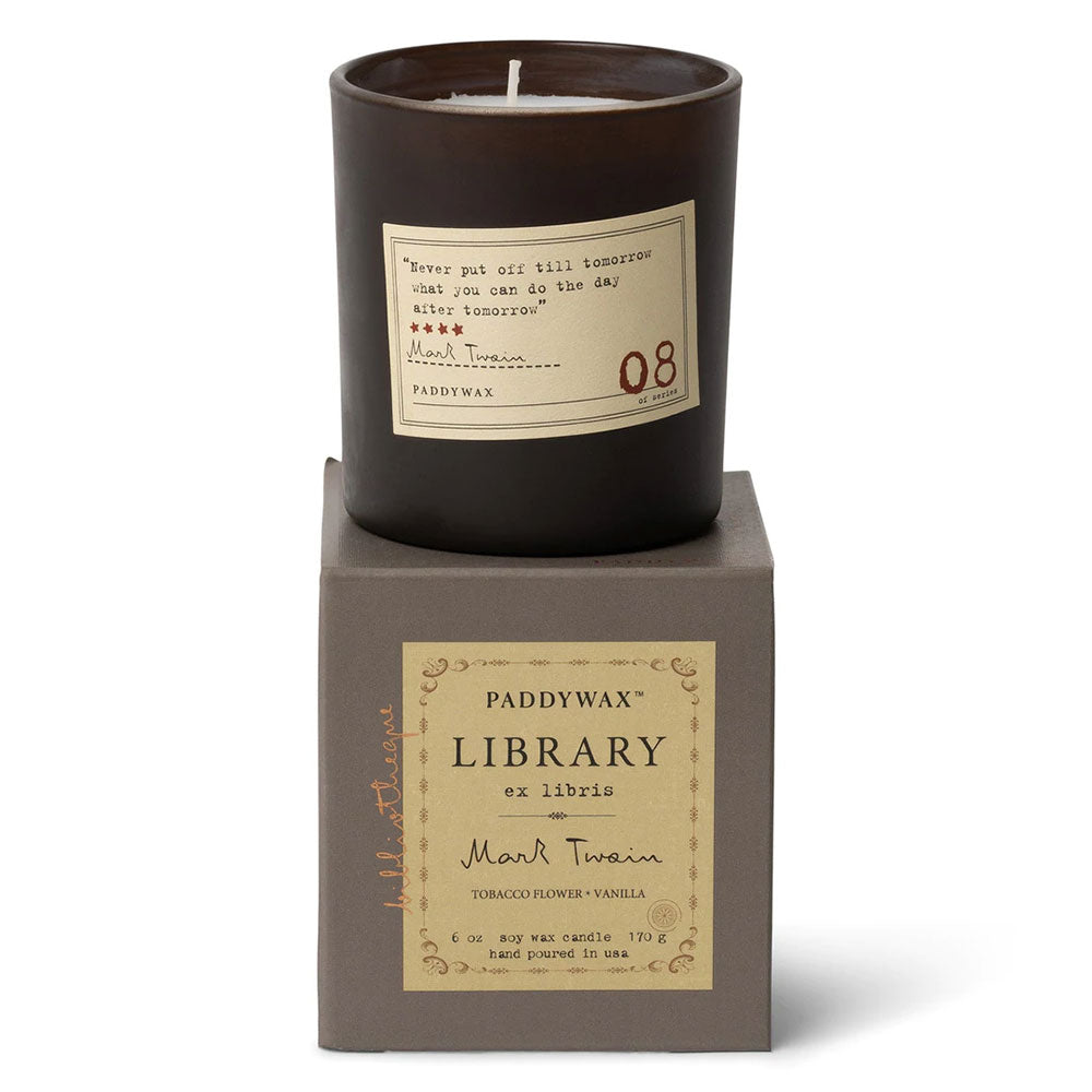 Candle de biblioteca Paddywax 6oz 6oz