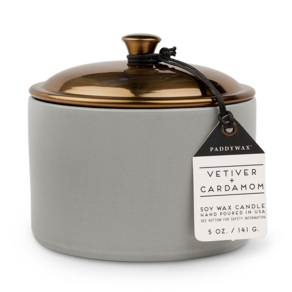 Candela di cardamom di vetiver hygge in ceramica (grigio)