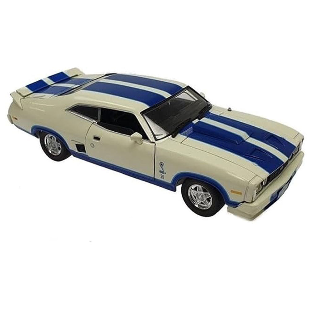 Ford Falcon met blauwe streep 1:32 Modelauto (wit)