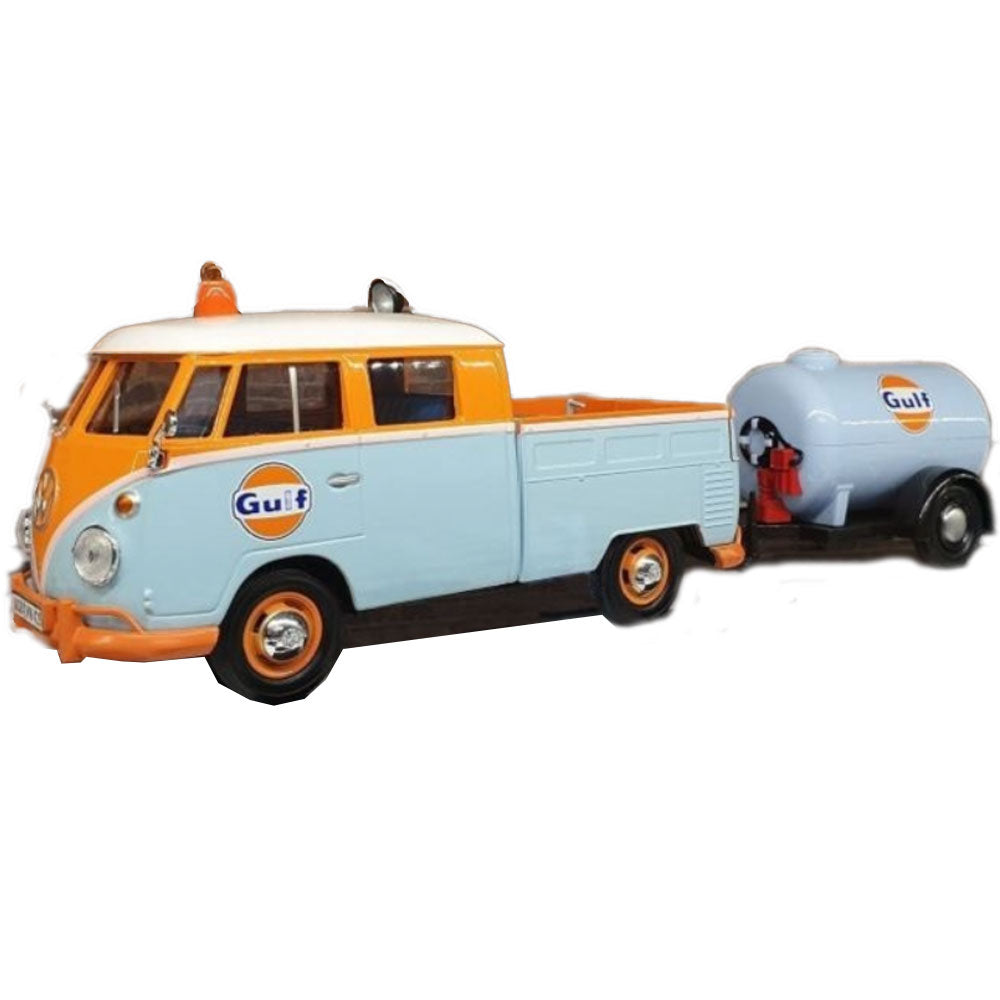 Gulf VW Pickup & Oil Tank Trailer 1:24 Scale