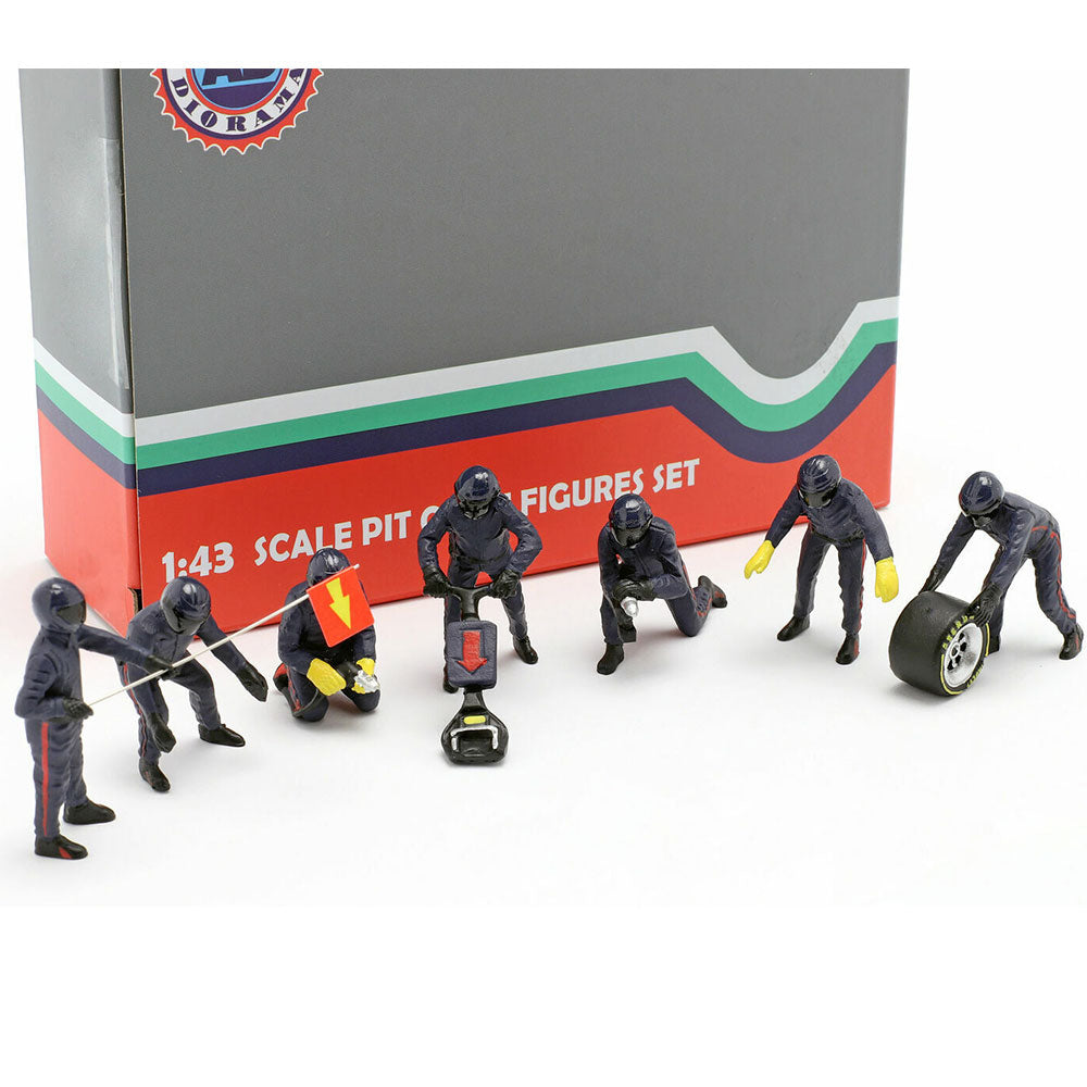 Pit Crew F1 1:43 Figurina in scala (set di 7)