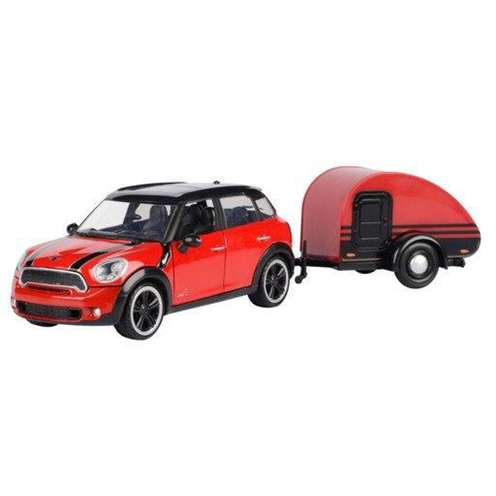 Mini Cooper S Countryman w/ Trailer 1/24 skalmodell