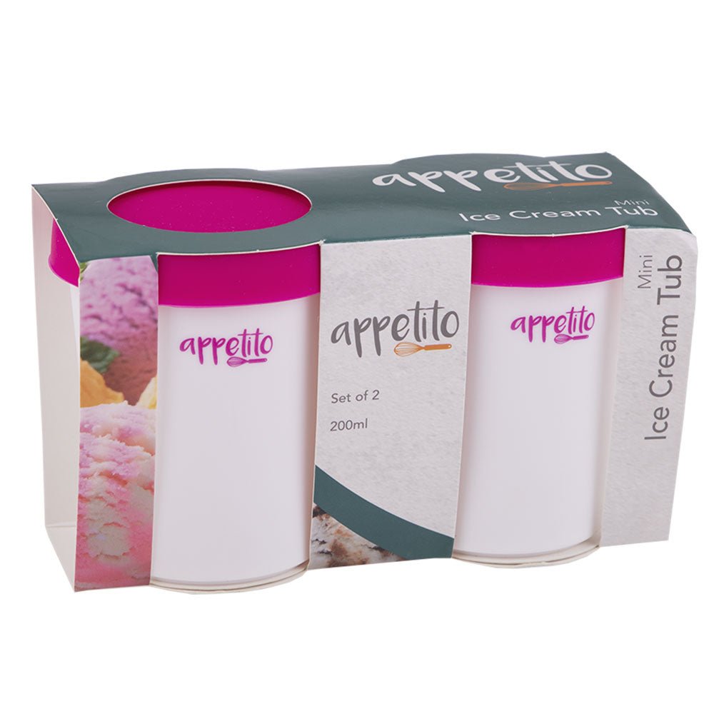 APPETITO MINI REDOND Ice Cream Tubs 200ml (conjunto de 2)