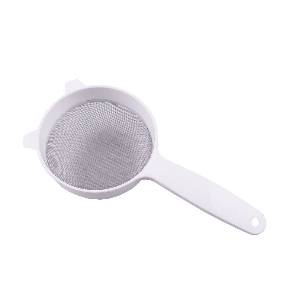 Appetito S/Steel Mesh Plastic Strainer (White)