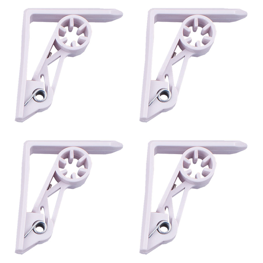 Appetito Spring Action Plastic Tablecloth Clips 4pcs (White)