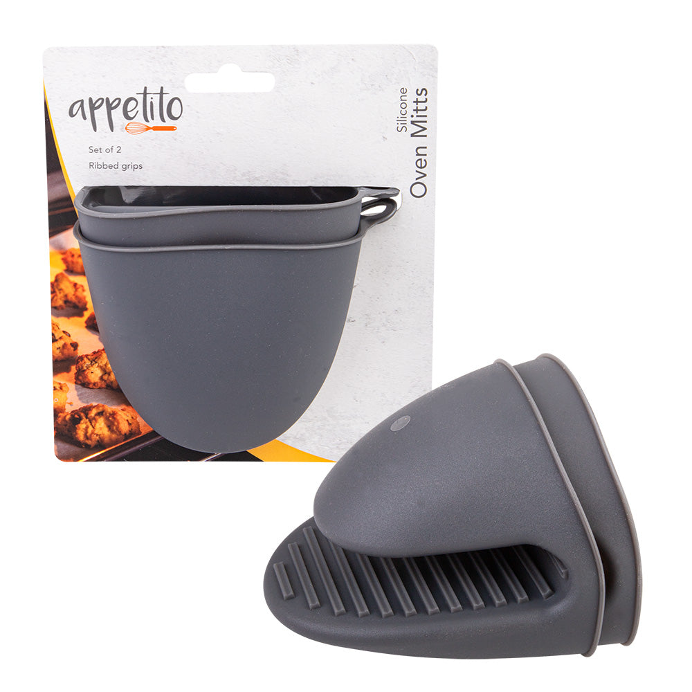 Appetito Silicone Oven Mitts (uppsättning av 2)