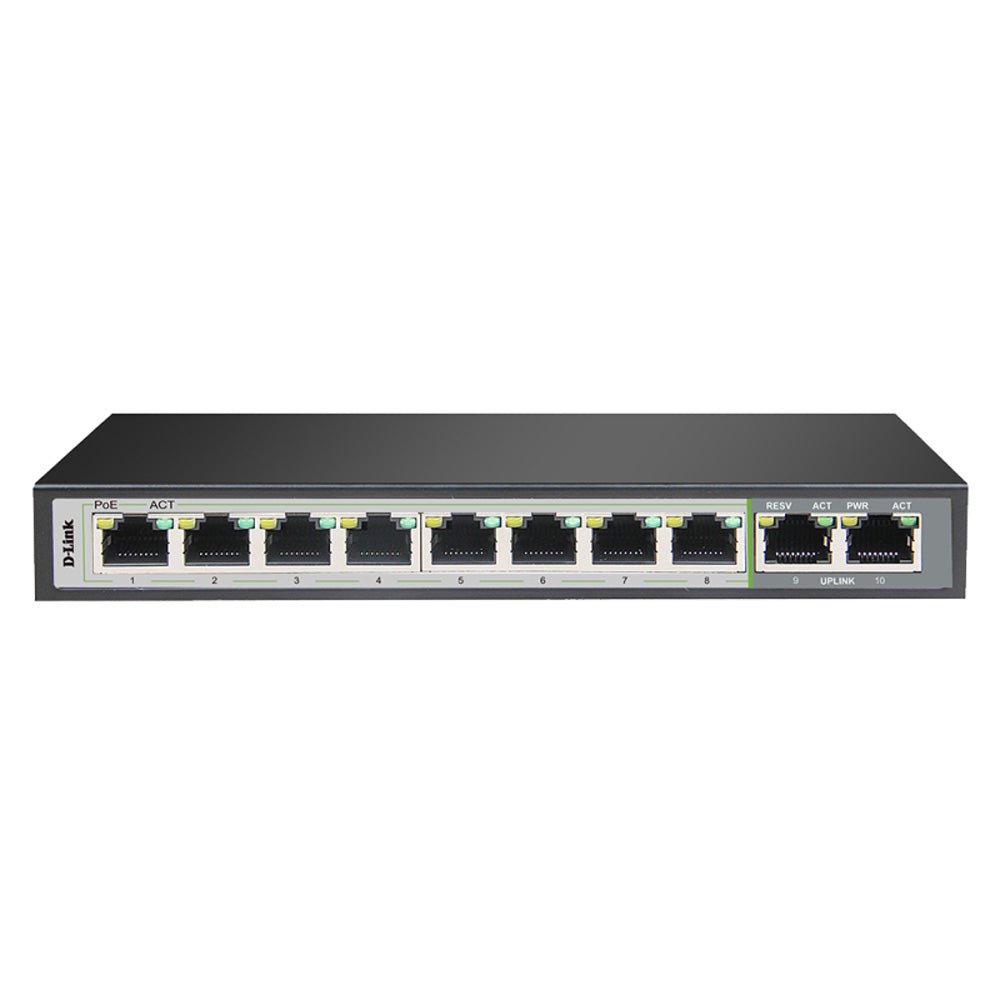 D-link gigabit poe-bryter med 2 uplink-porter