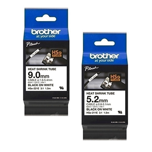 Brother Black on White Heat Shrink Tube