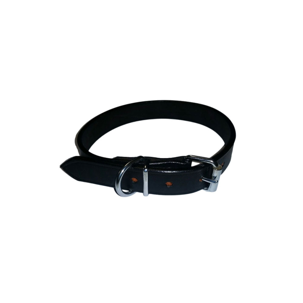 Collar semplice in pelle (nero)