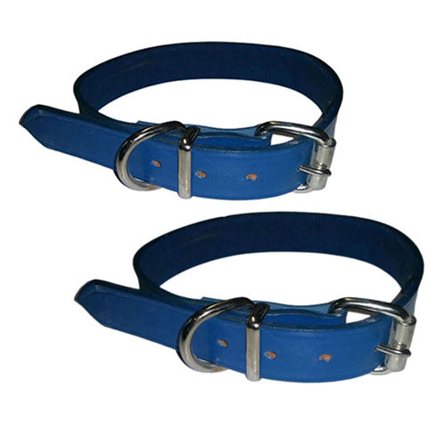 Leather Plain Collar (Blue)