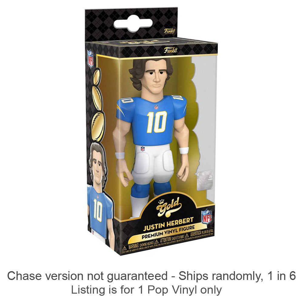 NFL: Justin Herbert Vinyl Gold Chase Ships 1 em 6