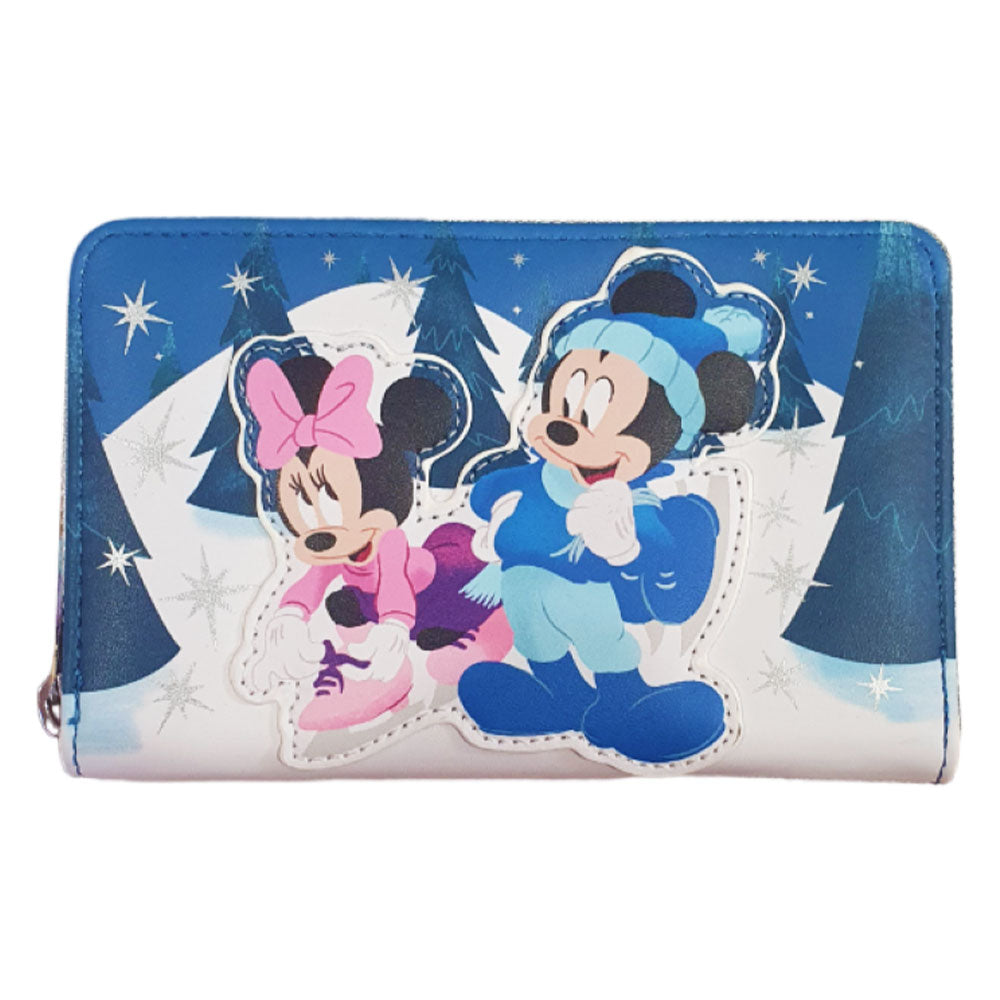 Disney Mickey & Minnie Winter Scene Purse