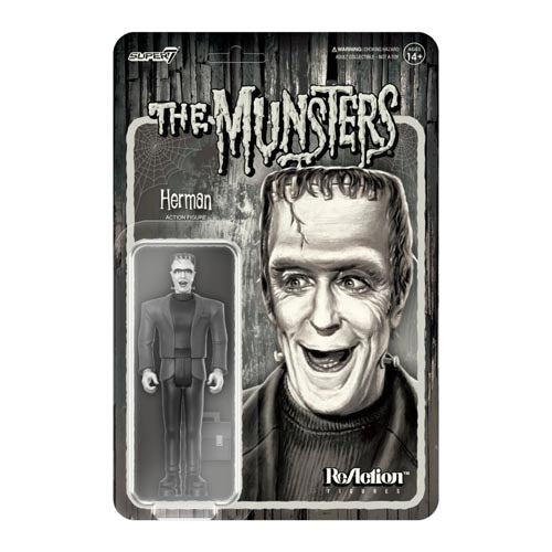 The Munsters Herman Munster Grayscale Reaction 3.75" Figure