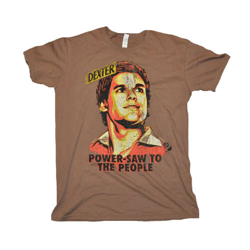 Dexter Power-Saw Brown Male T-Shirt