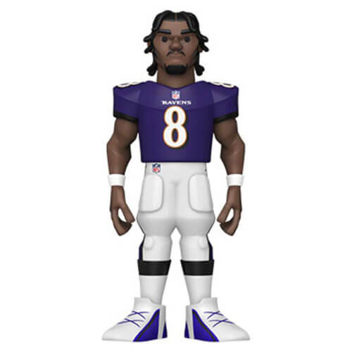 NFL Ravens Lamar Jackson 5" Vinyl Gold Chase Ships 1 in 6