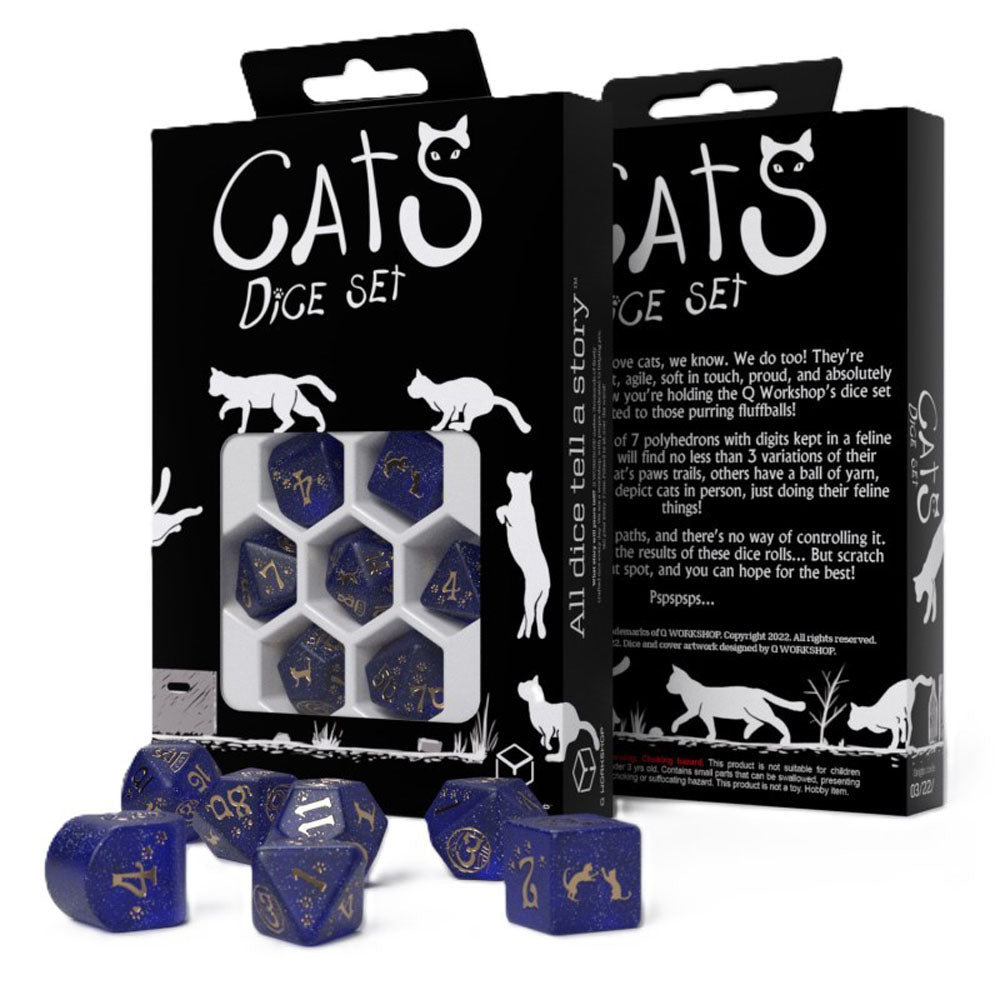 Q Workshop Cats Modern Dice Set 7st