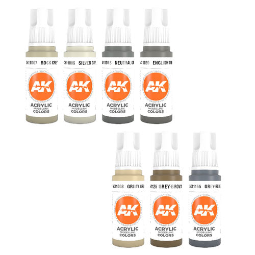 AK Interactive 3Gen Grey Acrylic Paint 17mL