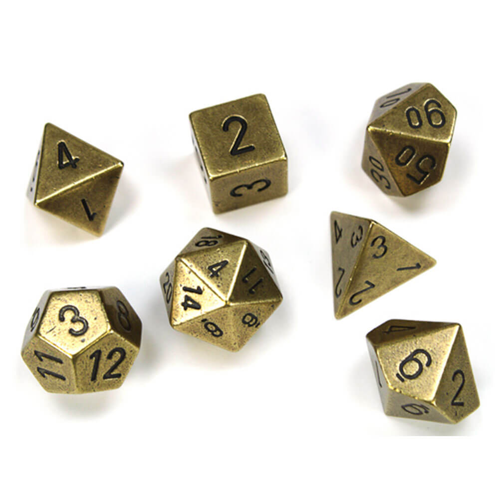 Chessex Polyhedral 7-die metallsett