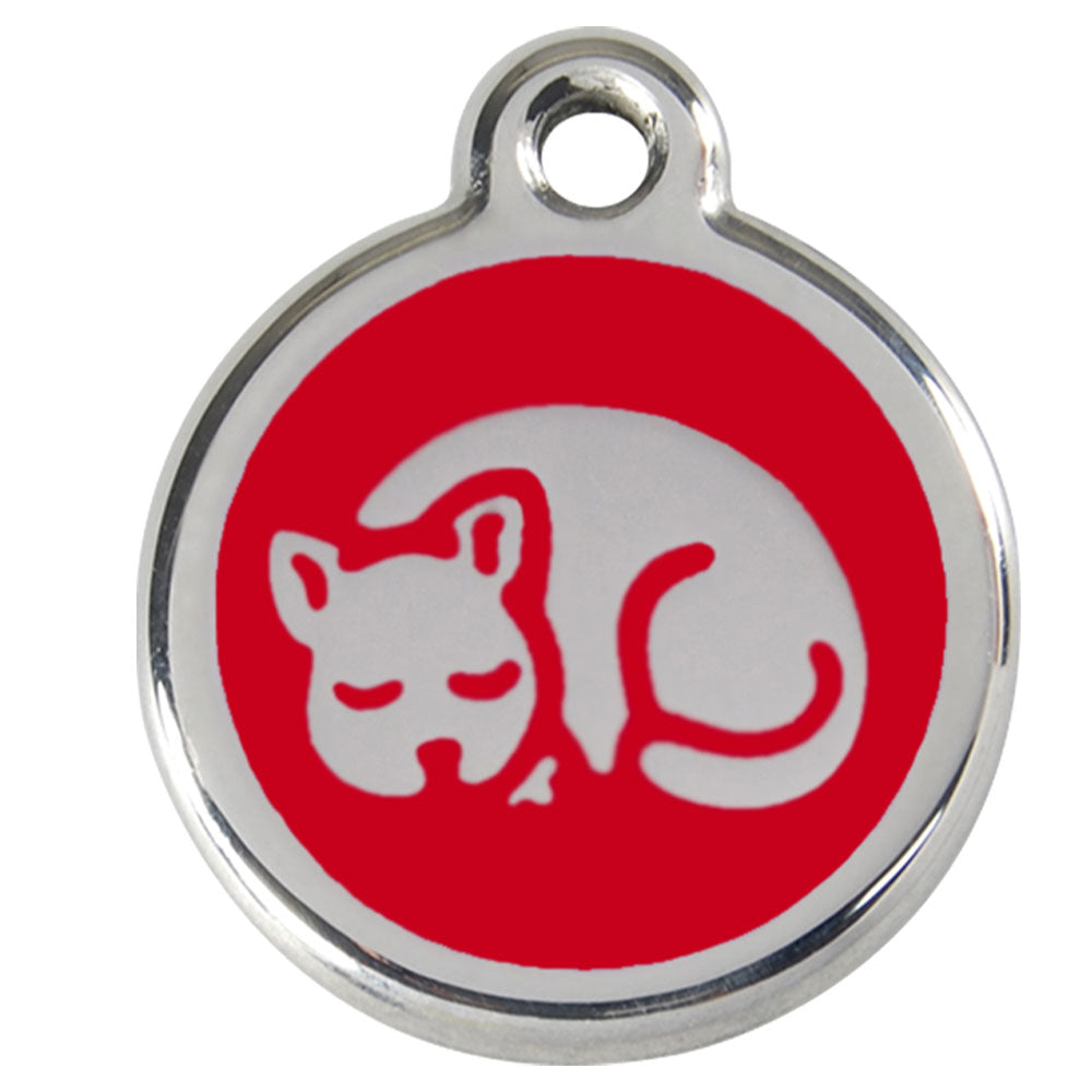 Stainless Steel Kitten Enamel Cat Tags (Small)