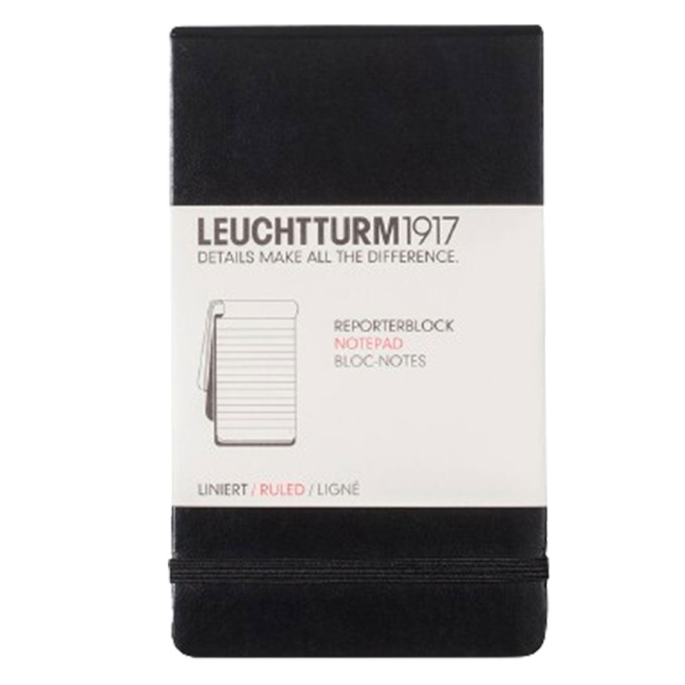 Reporter A6 Pocket Notepad met hardcover (zwart)