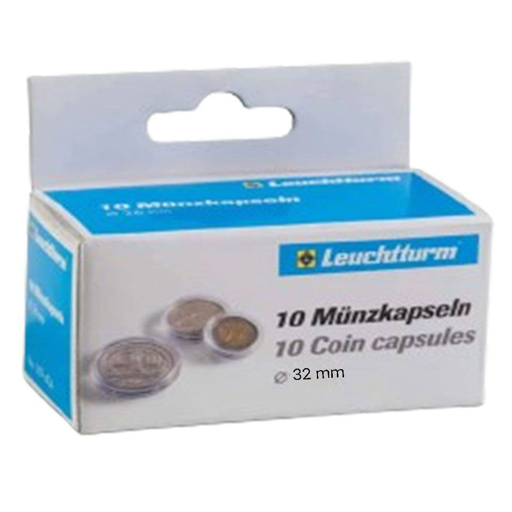 Capsules de monnaie Leuchtturm 10pk (de la taille 30-39)