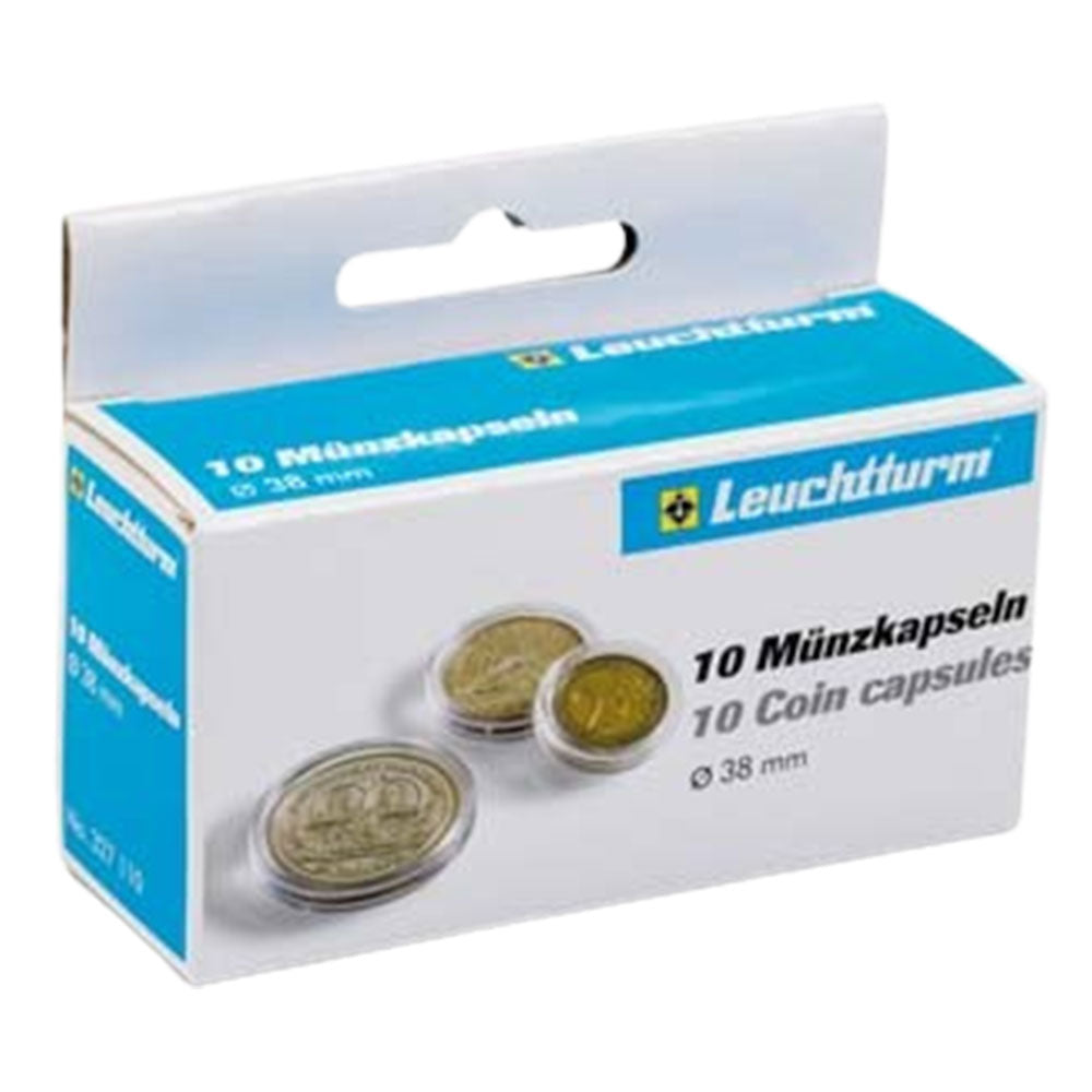 Capsules de monnaie Leuchtturm 10pk (de la taille 30-39)