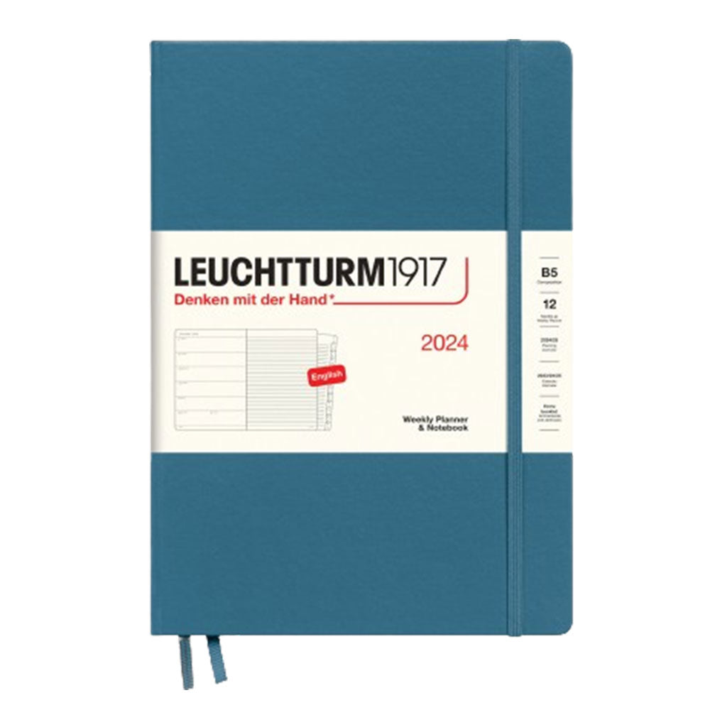 2024 B5 Weekly Planner & Notebook Compo m/ hefte