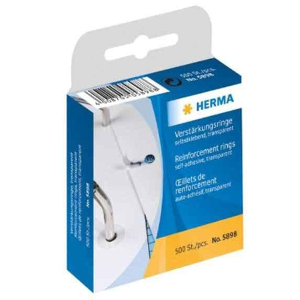 Herma Adhesive Reinforcement Rings 12mm (Transparent)