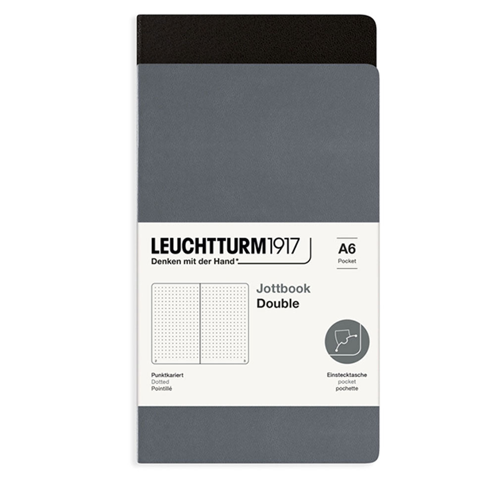 Leuchtturm Twin Pack Jottbook prickade A6