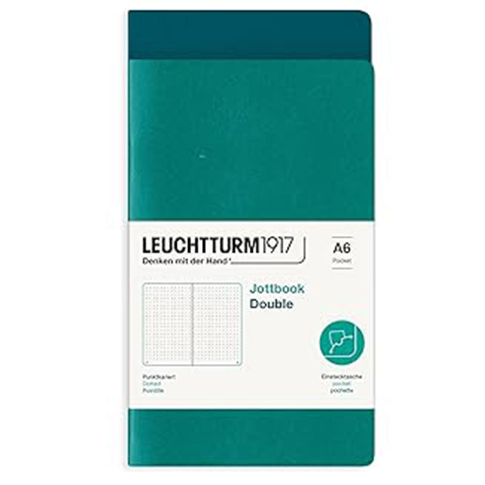 Leuchtturm Twin Pack Jottbook kropkował A6