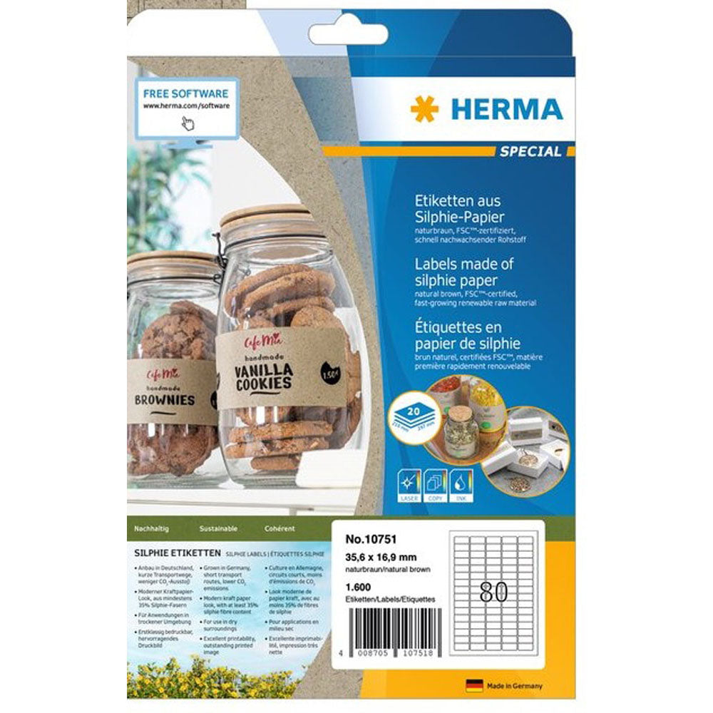 HERMA SILPHIE PAPPER LIKEL A4 20 st (Natural)