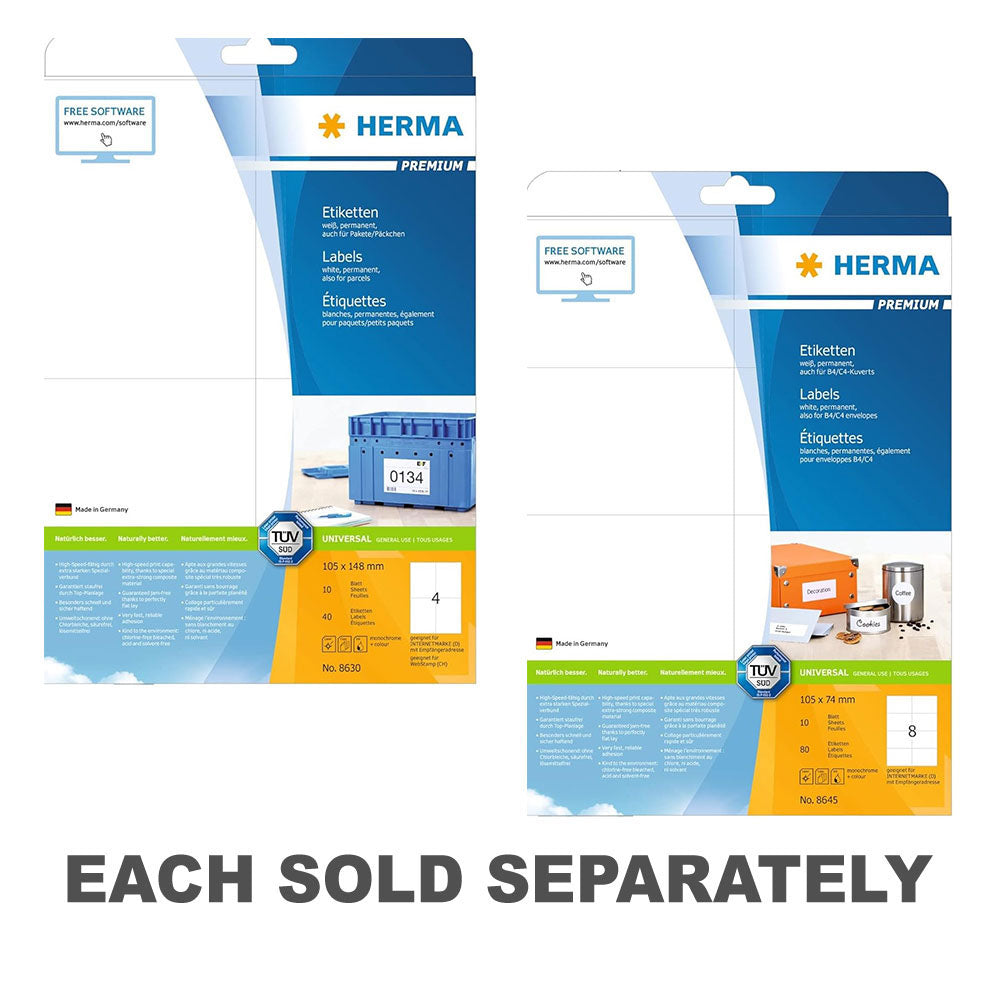 Herma Premium Labels A4 105mm 10pc