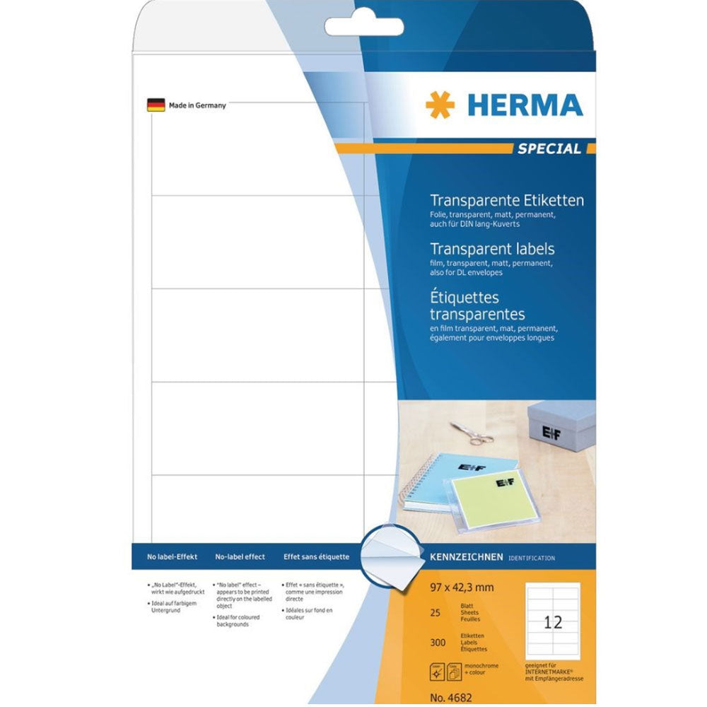 Herma Transparente Matte mærker A4 25pc