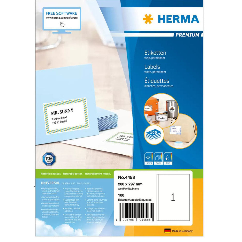 Herma Premium Labels A4 297mm 100 st