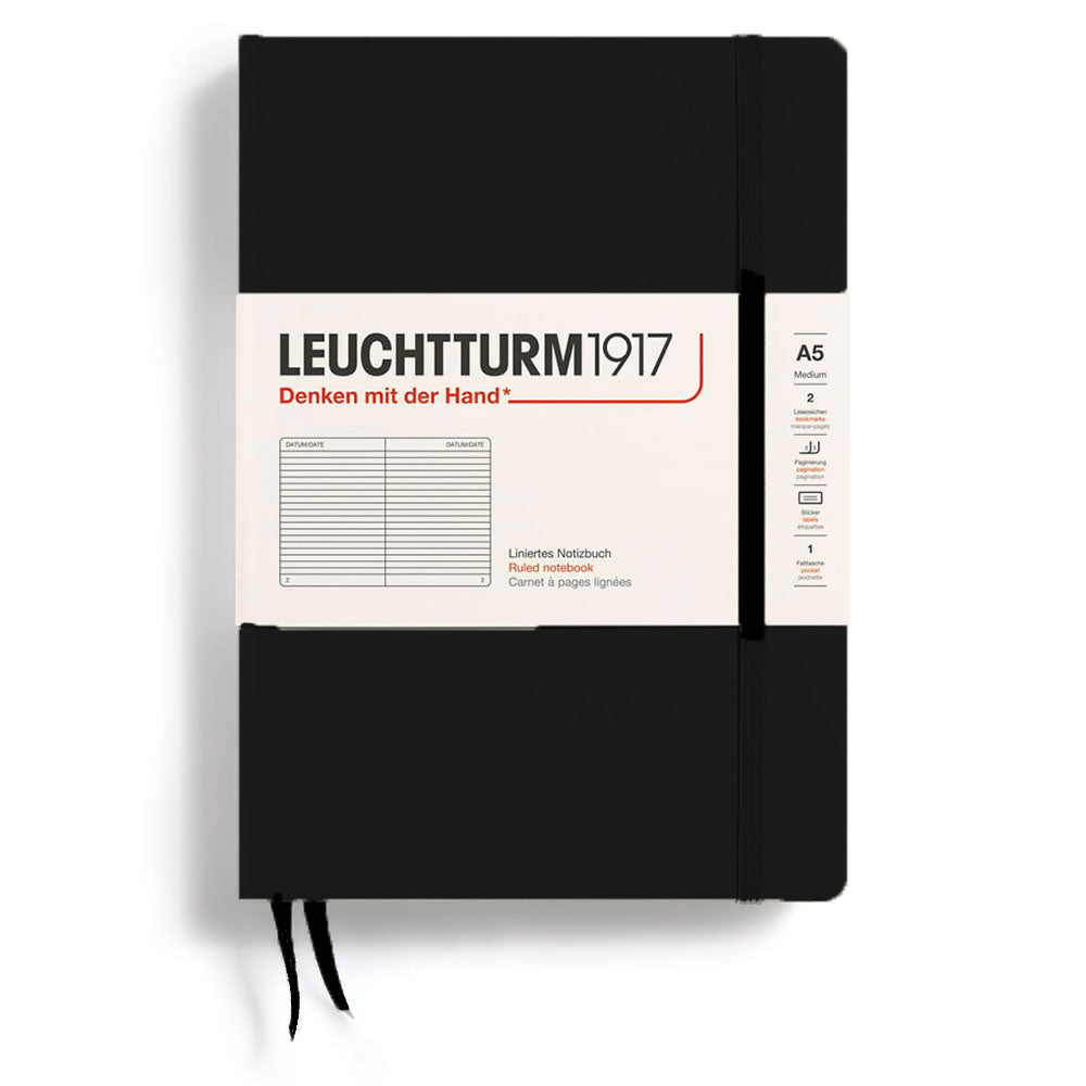 Leuchtturm twarda okładka rządzona notatnikiem A5