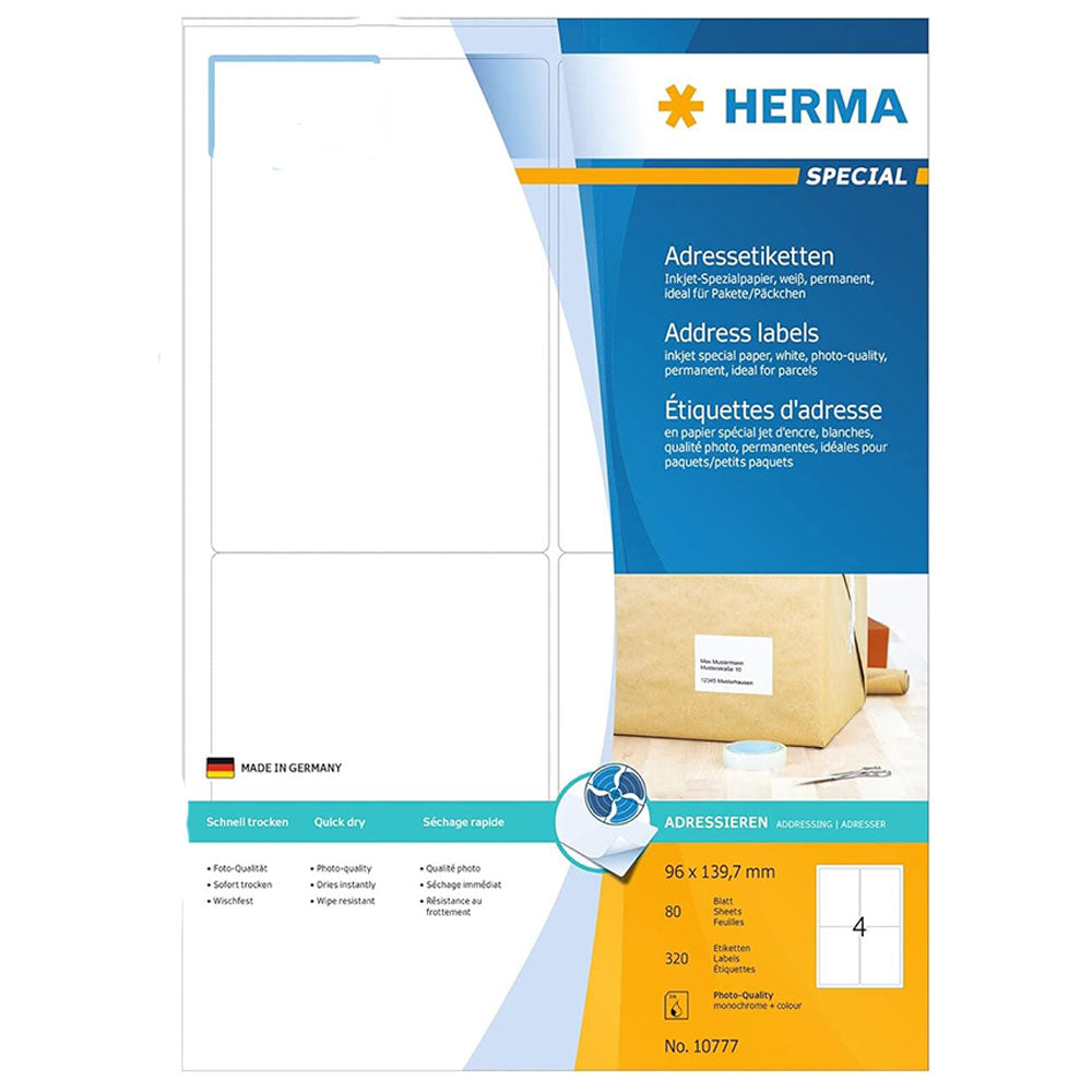 Herma Inkjet Address Labels A4 80pc (White)