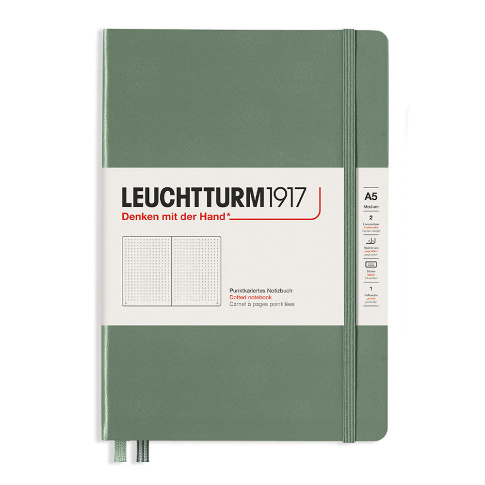 Leuchtturm w twardej okładce kropkowana notebook A5 (zielony)