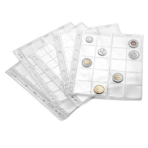 Leuchtturm Numis Mixed-Pocket Coin Sheets 5pk