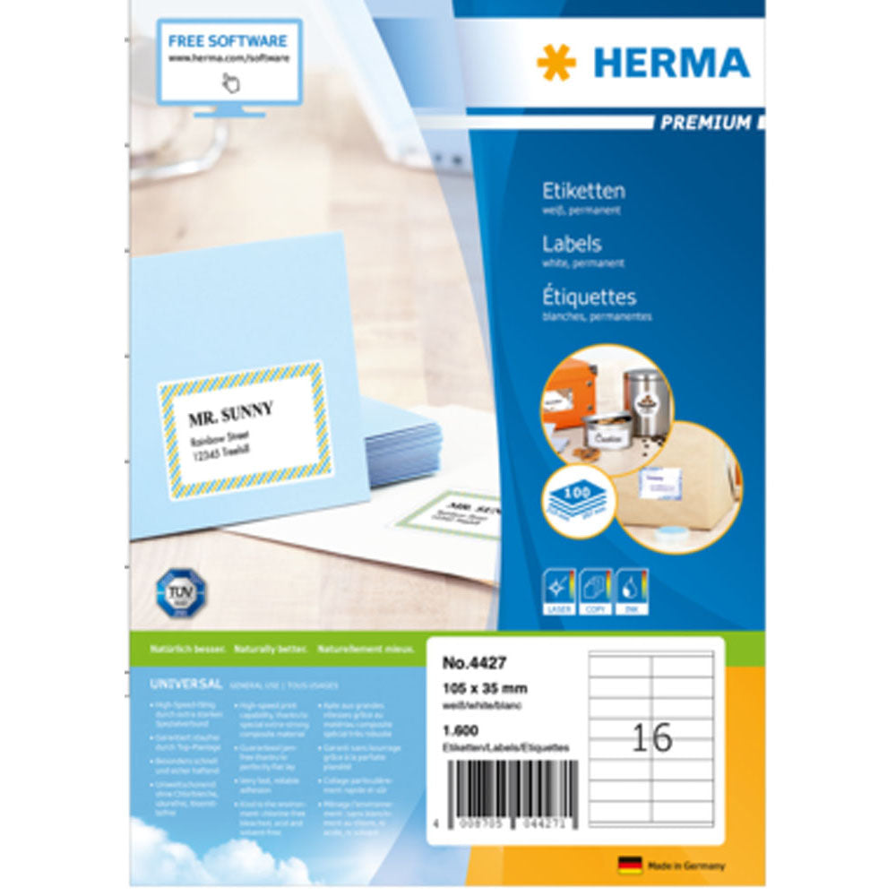 Herma Premium Labels A4 105mm 100 st