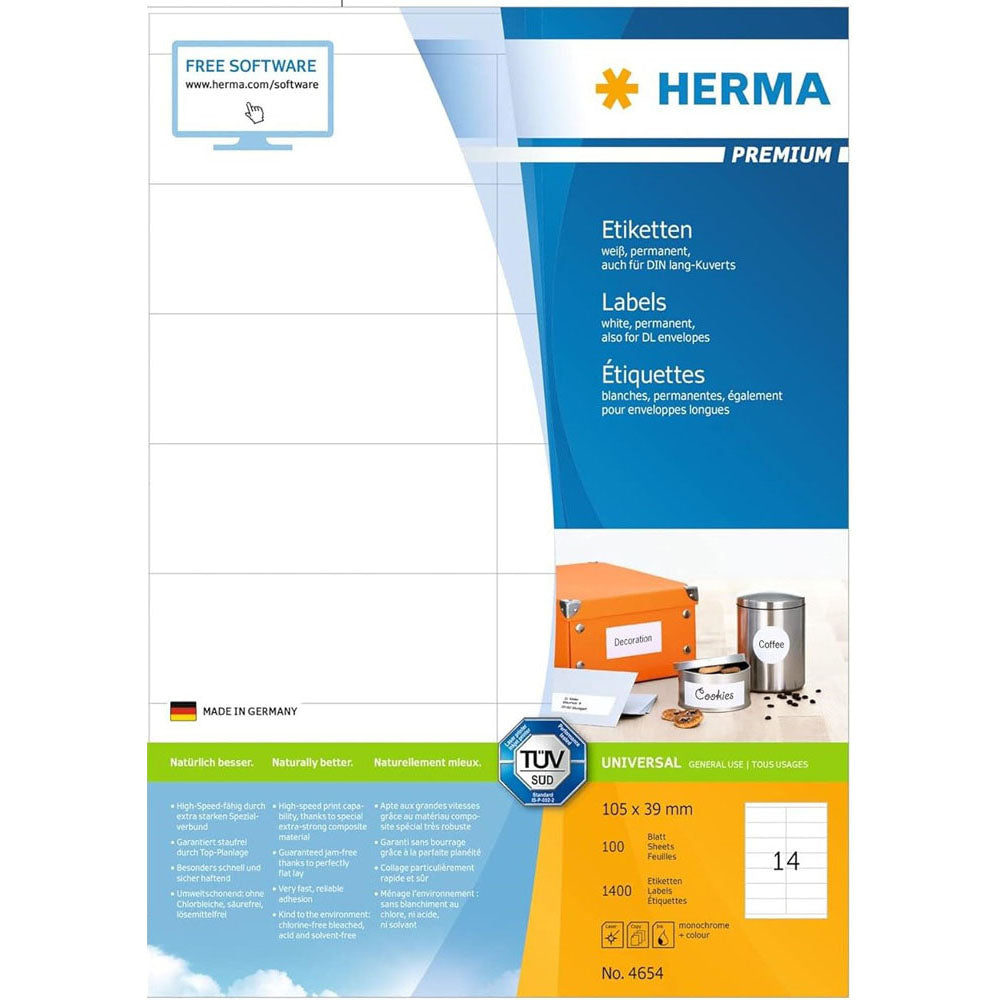 Herma Premium Labels A4 105mm 100 st