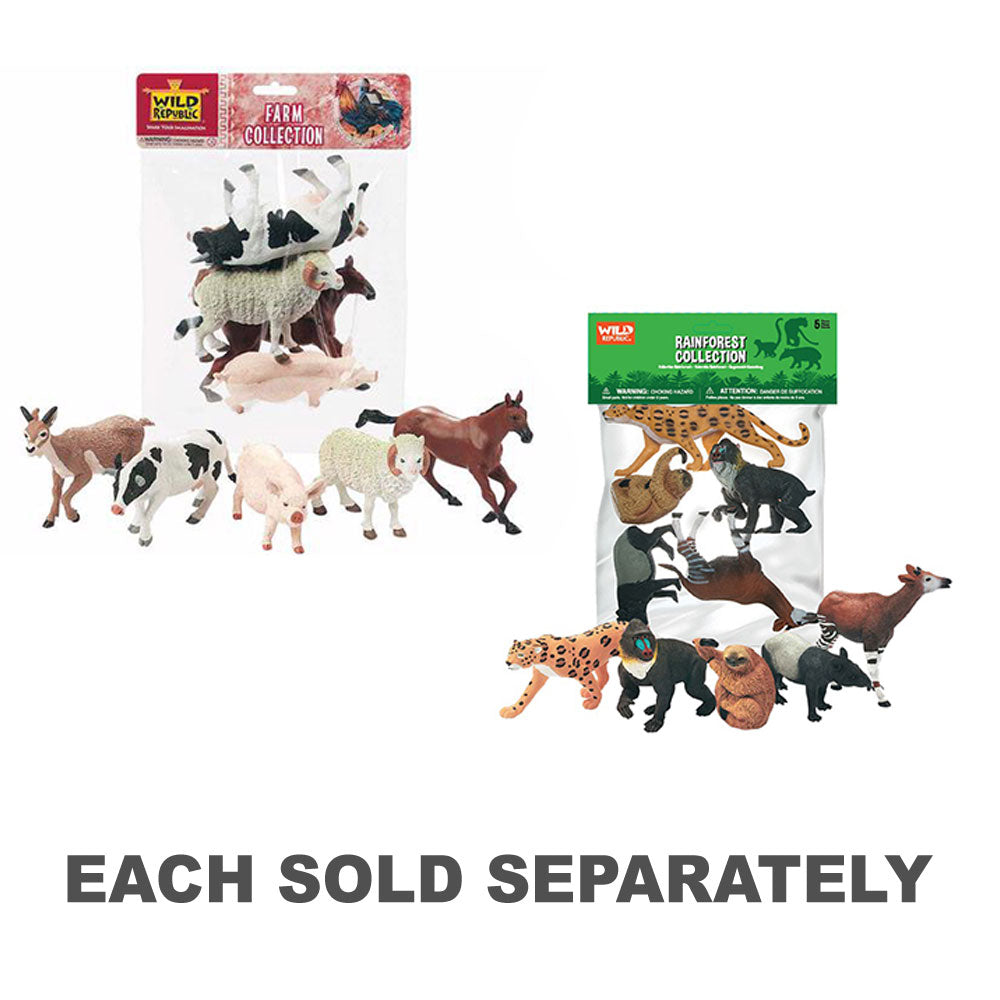 Wild Republic Polybag Animal Figurines 5pcs