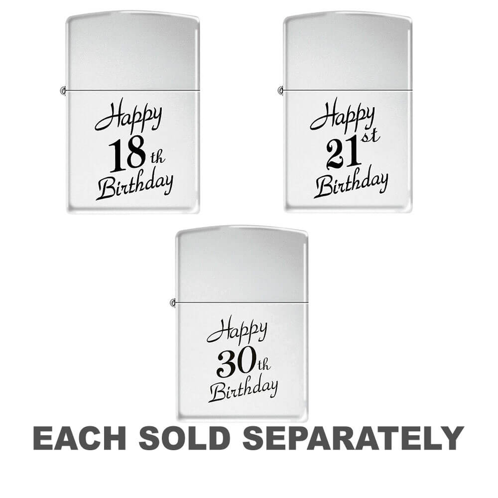 Zippo Birthday High Polish Chrome Lighter