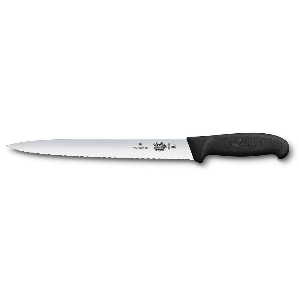 Pekad spetsskant Skivkniv Fibrox 25cm (svart)