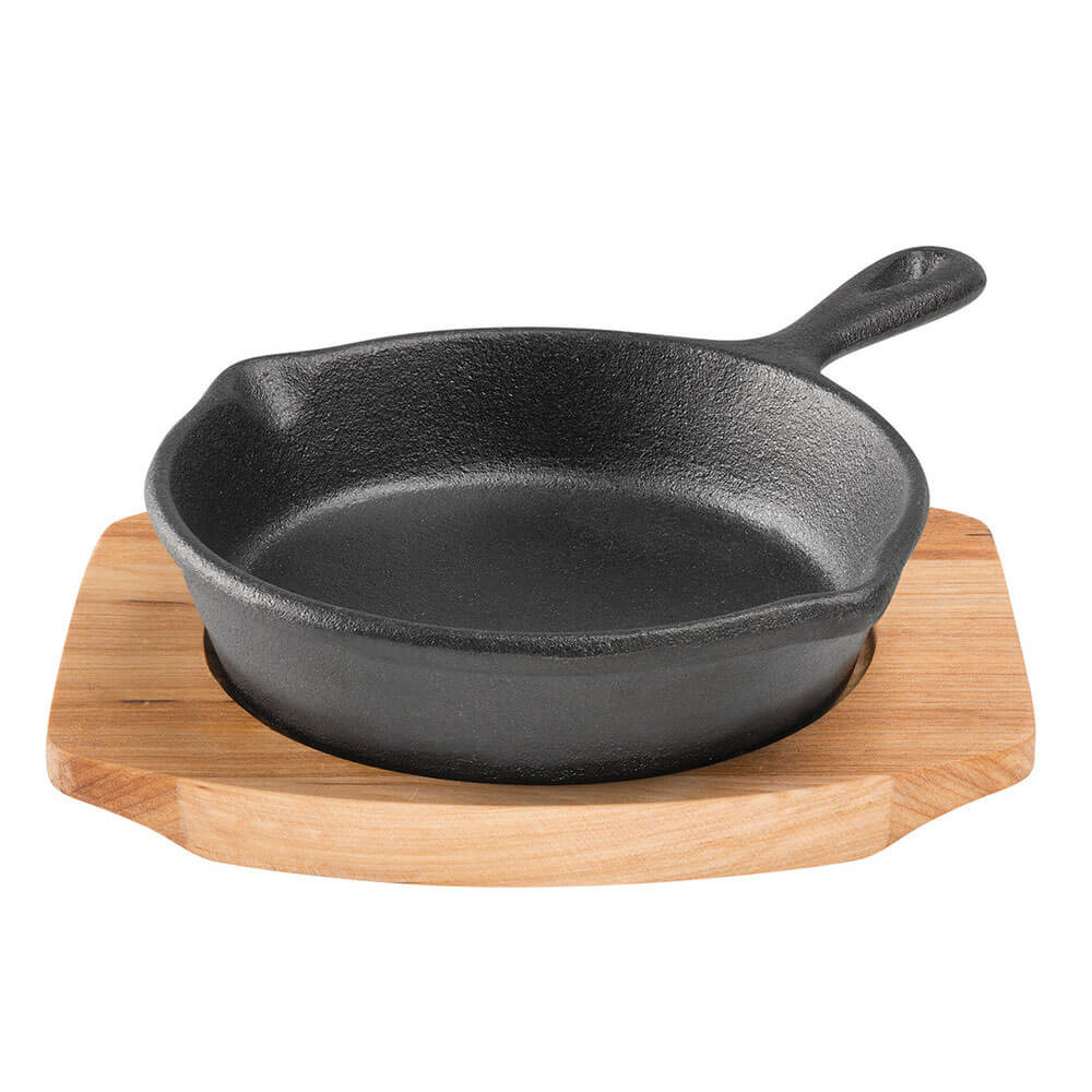 Pyrolux Pyrocast Skillet avec plateau d'érable