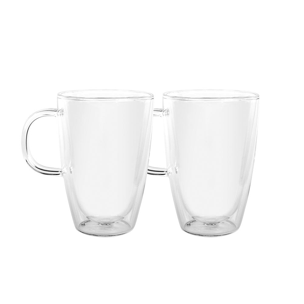 Avanti Caffee Manico Glass de doble pared (juego de 2)